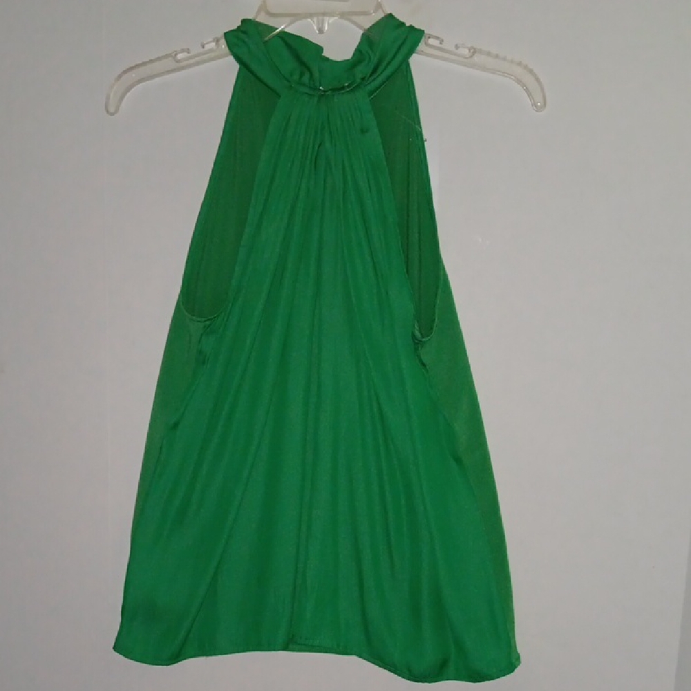 ANN TAYLOR VIBRANT GREEN SLEEVELESS TOP